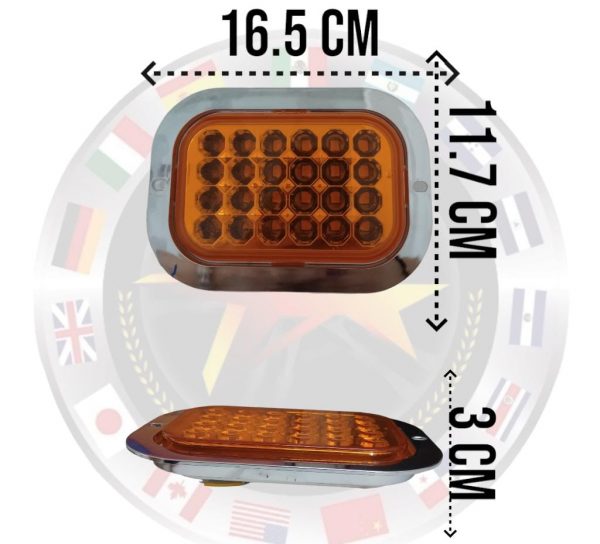 Plafón Rectangular De Led Base Cromada 3 Funciones 12-24v - Image 4