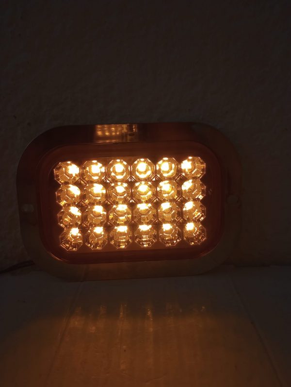 Plafón Rectangular De Led Base Cromada 3 Funciones 12-24v - Image 6
