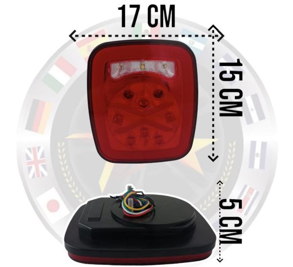 Plafón Cuadrado Tipo Jeep Universal 12-24v Led/Glo - Image 3