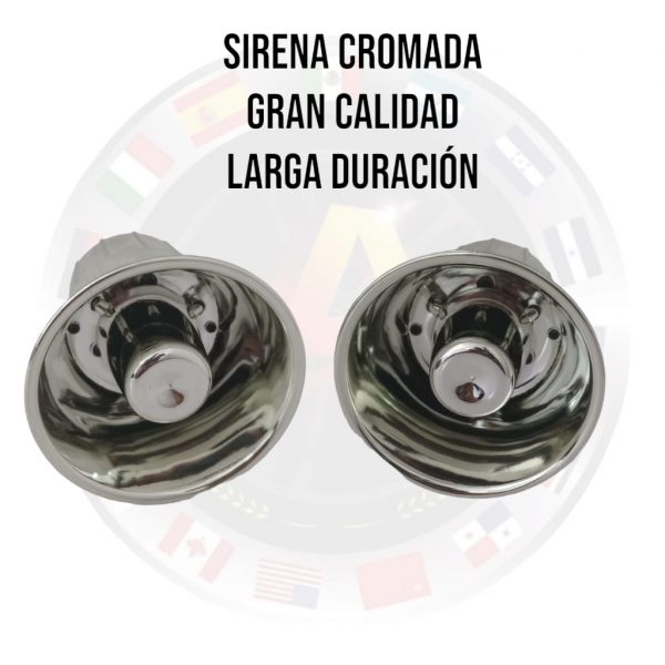 Sirena Claxon 5 Tonos Cromada Muy Potente 12v - Image 2