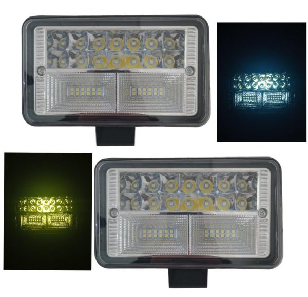 aro Rectangular De Led Alta Intensidad 12-24v Amb/Blanco