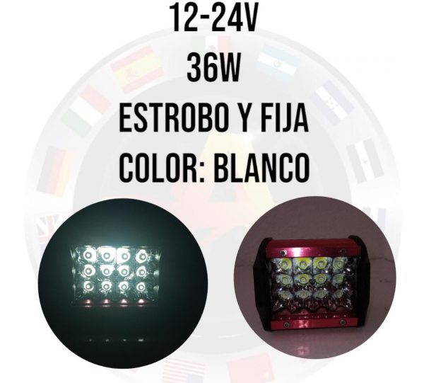 Faro Rojo De Led Alta Intensidad 12-24v Luz Blc Fija/estrobo - Image 4