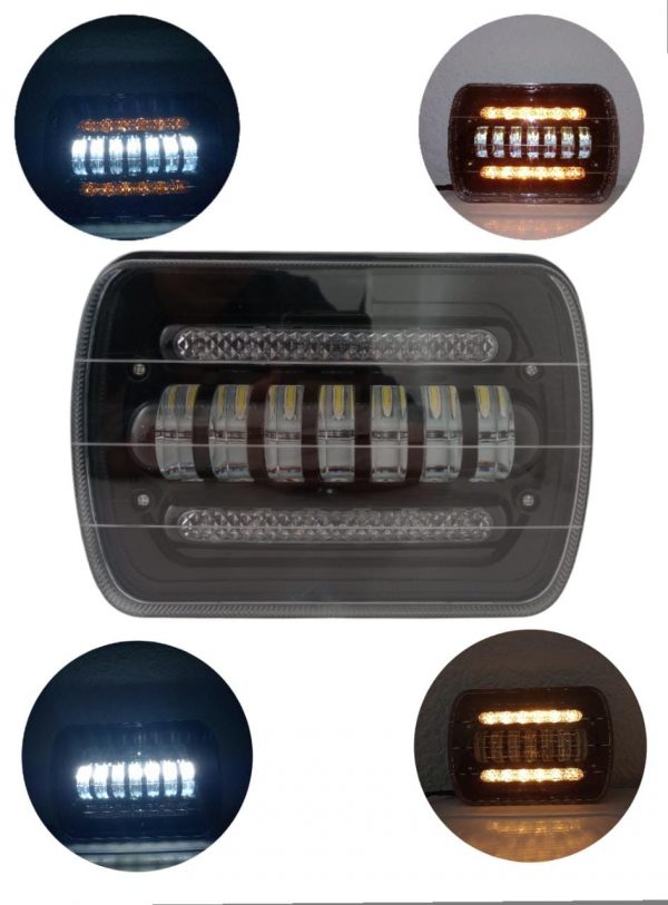 Faro Principal De Led 7 pulgadas Ambar/Blanco