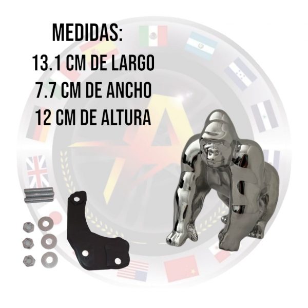 Adorno Para Cofre Gorila King Cromado - Image 3
