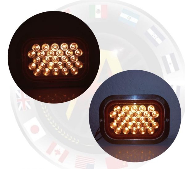 Plafón De 27 Potentes Leds Con Marco De Metal 10-30v Ambar - Image 4