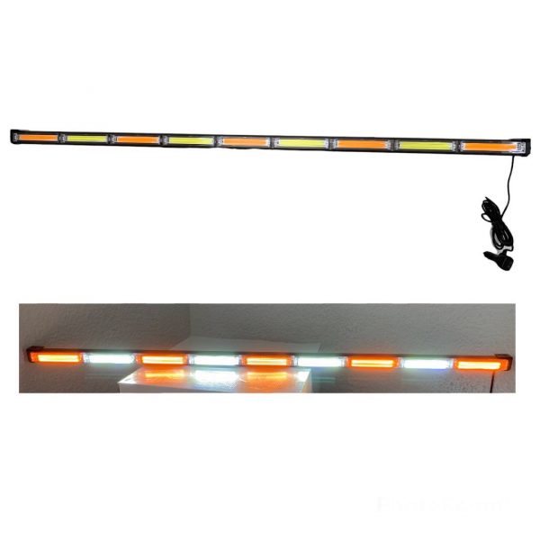 Barra De 9 Modulos Blanco -ámbar Con Funciones 132cm