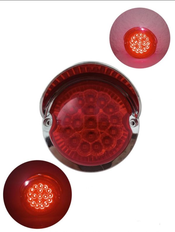 Plafón Redondo De 18 Leds 10-30v Color Rojo