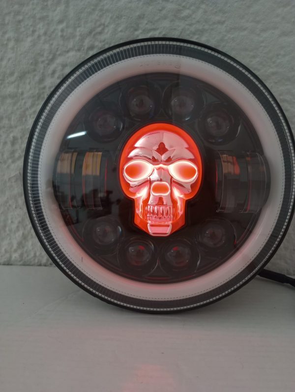 Faro Calavera Con Led Y Plasma 7 Pulgadas 12v - Image 8