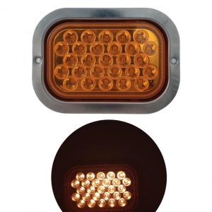 Plafón De 27 Potentes Leds Con Marco De Metal 10-30v Ambar