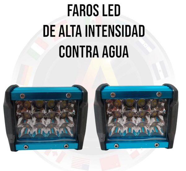 Faro Azul De Led Alta Intensidad 12-24v Luz Blc Fija/estrobo - Image 3