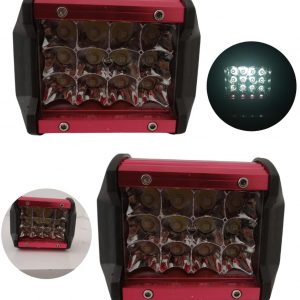 Faro Rojo De Led Alta Intensidad 12-24v Luz Blc Fija/estrobo
