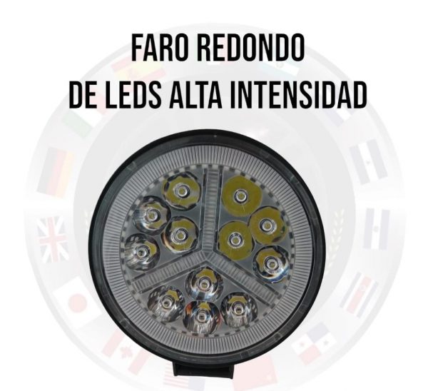 Faro Redondo De Led Alta Intensidad 12-24v Azul/Blanco - Image 4