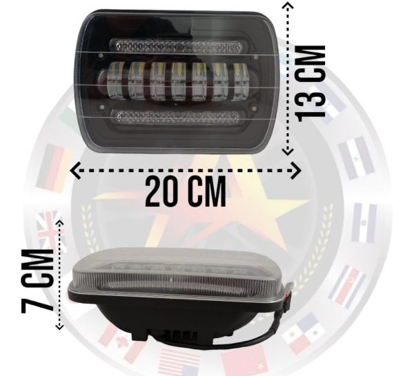 Faro Principal De Led 7 pulgadas Ambar/Blanco - Image 2