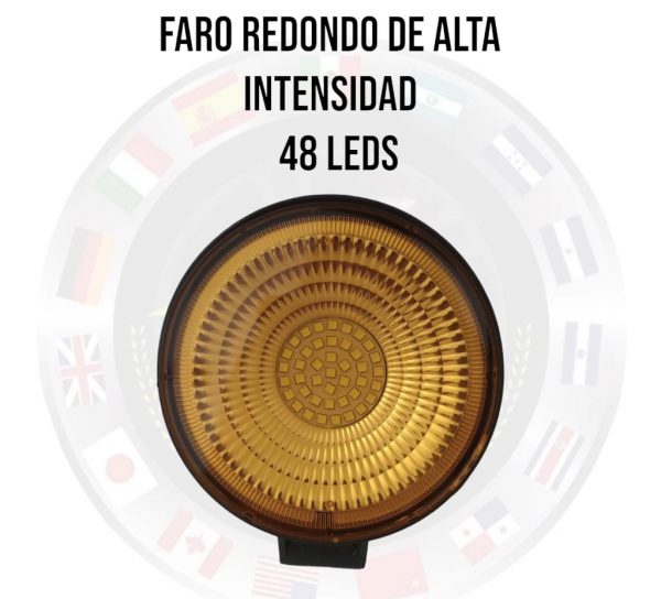 Faro Redondo De Led Alta Intensidad Luz Fija Y Estrobo - Image 2