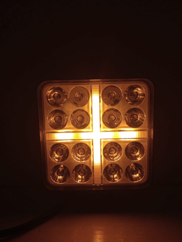 Faro Auxiliar Cuadrado Con 16 Leds Blanco/amarillo - Image 6