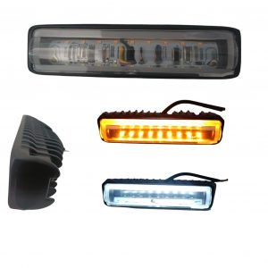 Faro Auxiliar De Led Con Estrobo Blanco/Ambar