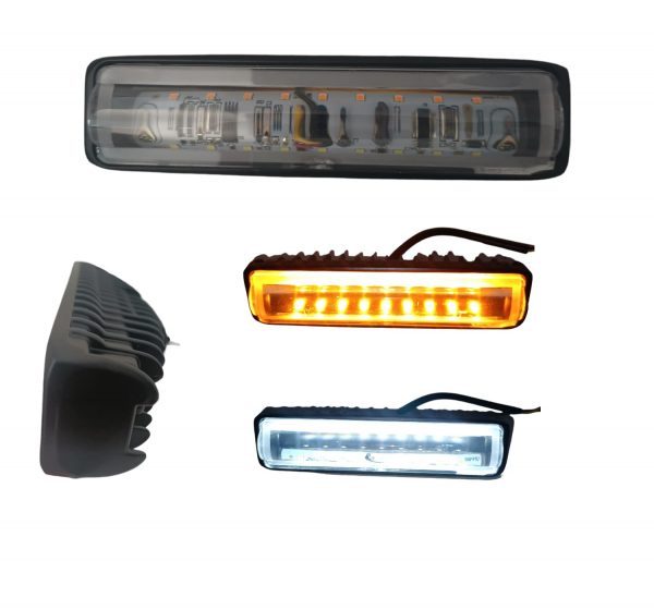 Faro Auxiliar De Led Con Estrobo Blanco/Ambar