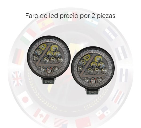 Faro De Led Redondo Estrobo Y Fija Ámbar/Blanco - Image 3