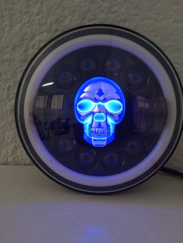Faro Calavera Con Led Y Plasma 7 Pulgadas 12v - Image 7