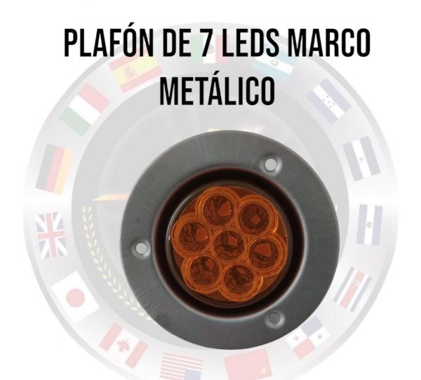 Plafón De 7 Leds 3 Pulgadas Luz Ambar - Image 2