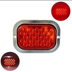 Plafón Rectangular De 27 Leds 6.5 Pulgadas Luz Roja