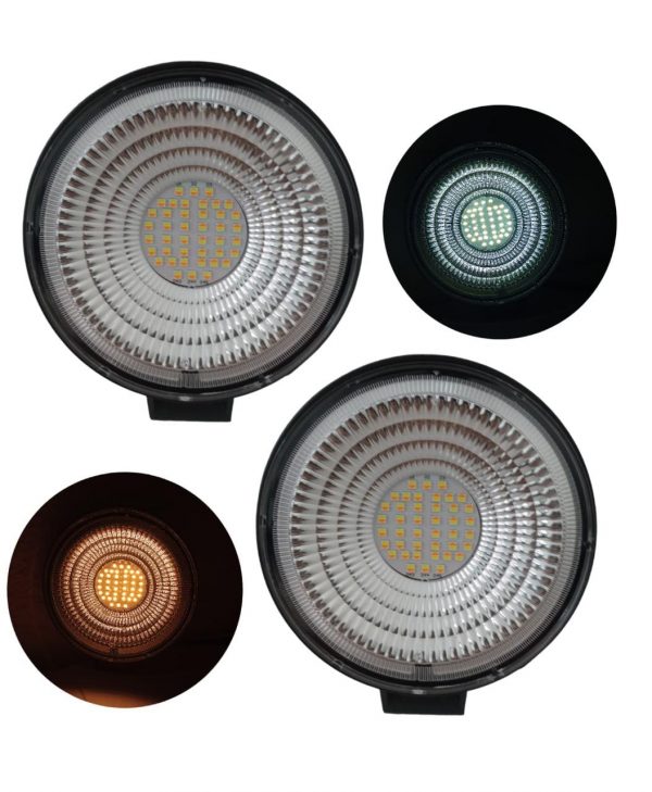 Faro Redondo De Led Alta Intensidad 12-24v Ambar/Blanco