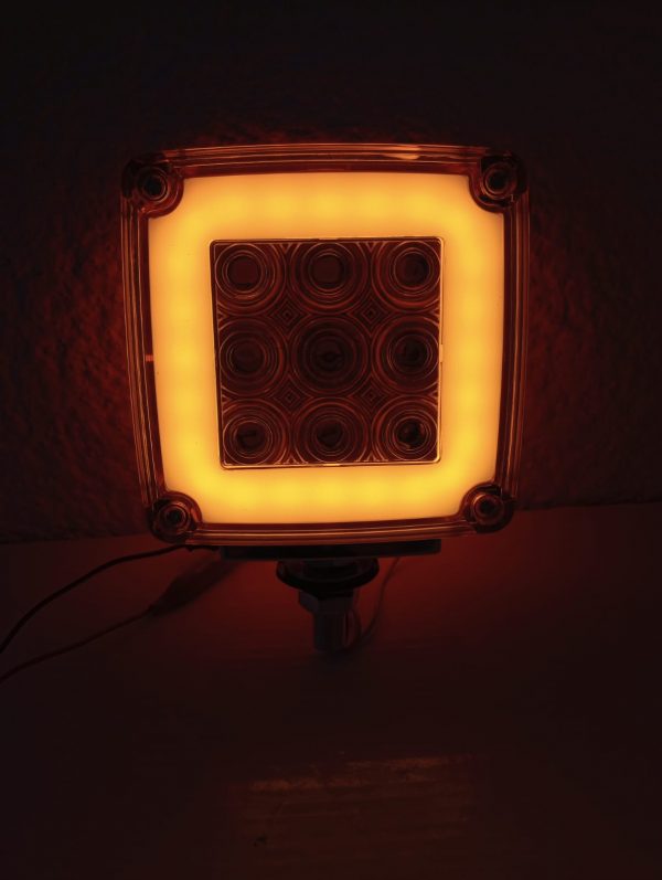 Plafón Cuadrado Led Y Plasma Doble Cara Ambar / Rojo - Image 8