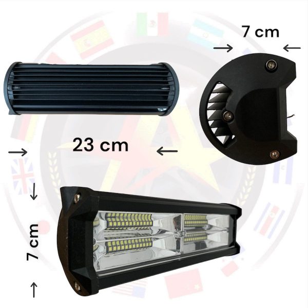Faro Tipo Barra De 48 Leds Blanco Fijo Y Estrobo - Image 3
