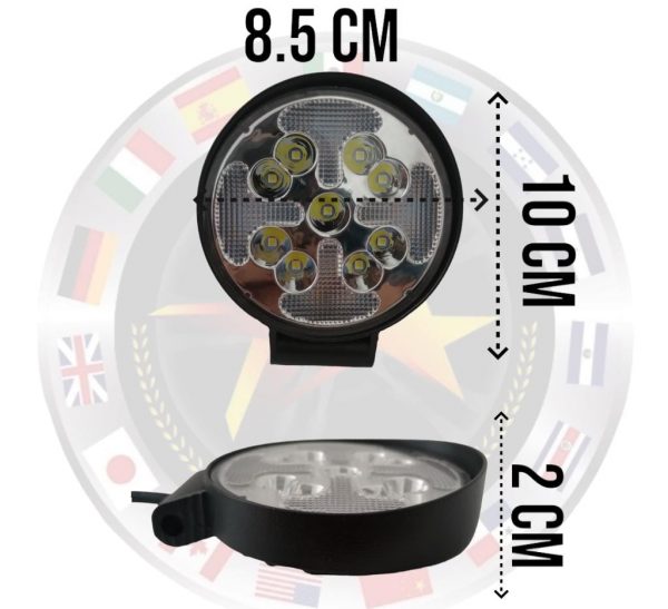 Faro Redondo De 15 Leds 10-30v 39w Blanco / Ambar - Image 4