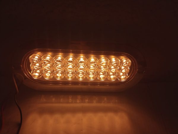 Plafón Ovalado 27 Leds Con Base Cromada 12-24v Ambar - Image 5