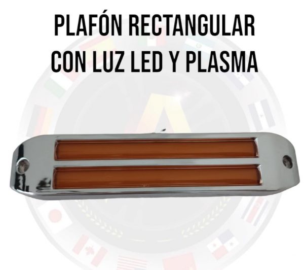 Plafón Ractangular Con Led Y Plasma 12v Color Ambar - Image 3