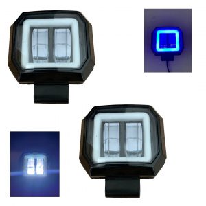 Faro 2 Leds Blanco Fijo Y Estrobo Arillo Azul