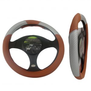 Funda De Volante Color: Cafe/silver 38 Cm Auto