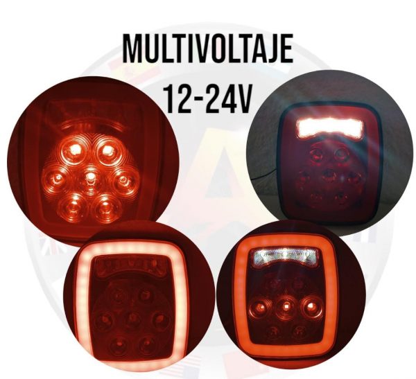 Plafón Cuadrado Tipo Jeep Universal 12-24v Led/Glo - Image 4