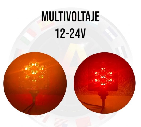 Plafón Visor Direccional Led Doble Cara Ambar / Rojo - Image 2