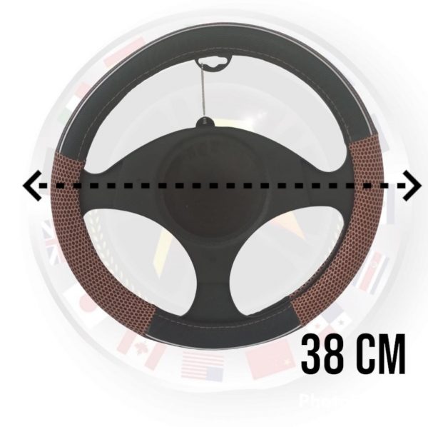 Funda De Volante Color: Negro/cobre 38 Cm Auto - Image 4