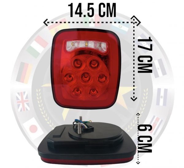Plafón Cuadrado Tipo Jeep Universal 12-24v Led/Glo - Image 3