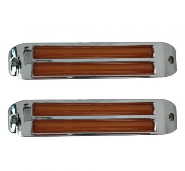 Plafón Ractangular Con Led Y Plasma 12v Color Ambar
