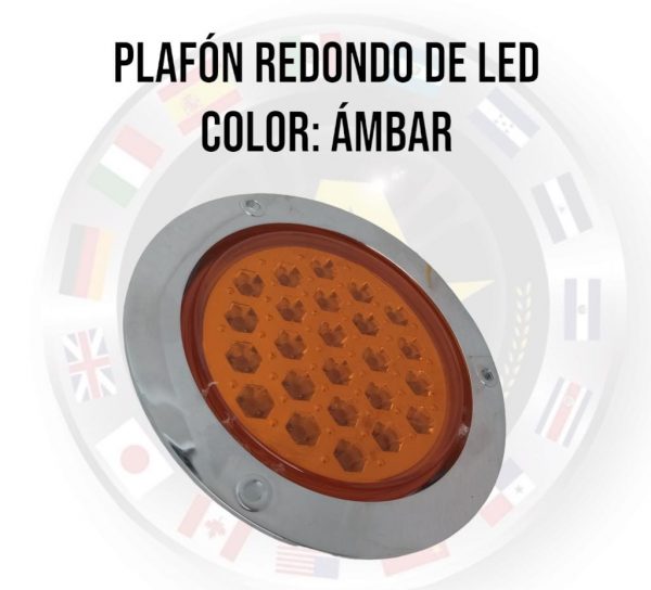 Plafón Redondo De 24 Leds 12v Ámbar - Image 4