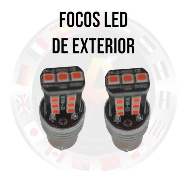 Foco 15 Leds Dos Polos Color: Rojo 0111 - Image 3