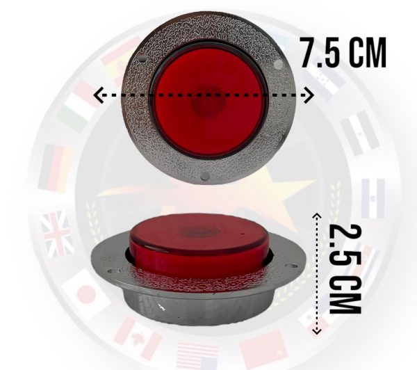 Plafón De Led Para Camiónes Rojo Y Cromo - Image 4
