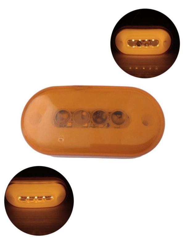 Plafón Iluminación Glo Con Estrobo Ámbar 12-24v