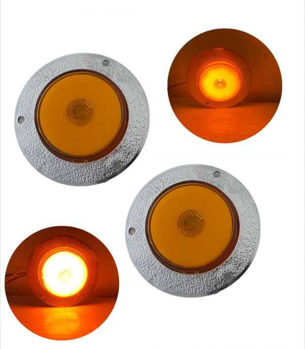 Plafón De Led Para Camiónes ámbar Y Cromo