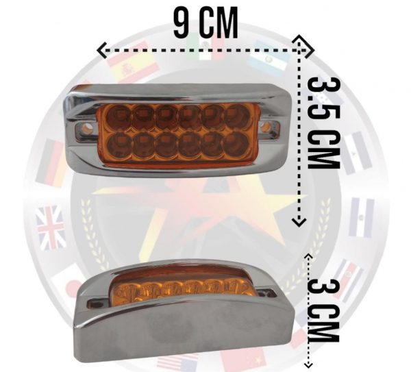 Plafón De 12 Leds Con Bisel 12-24v Cuartos/Estrobo - Image 3