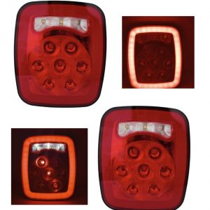 Plafón Cuadrado Tipo Jeep Universal 12-24v Led/Glo