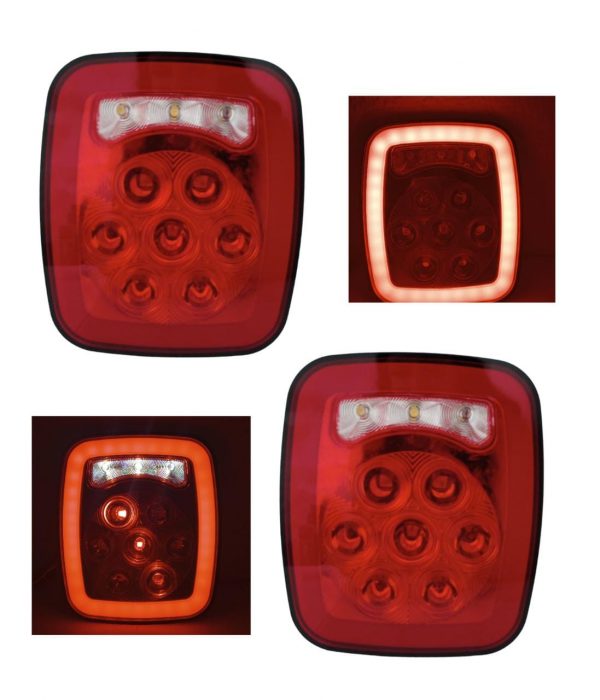 Plafón Cuadrado Tipo Jeep Universal 12-24v Led/Glo