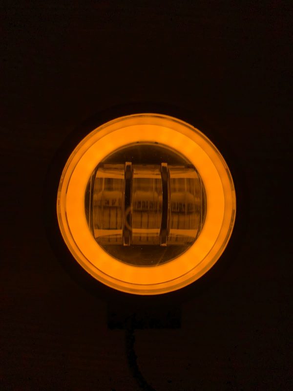 Faro Redondo 3 Leds Blanco Fijo Y Estrobo Arillo Ambar - Image 3