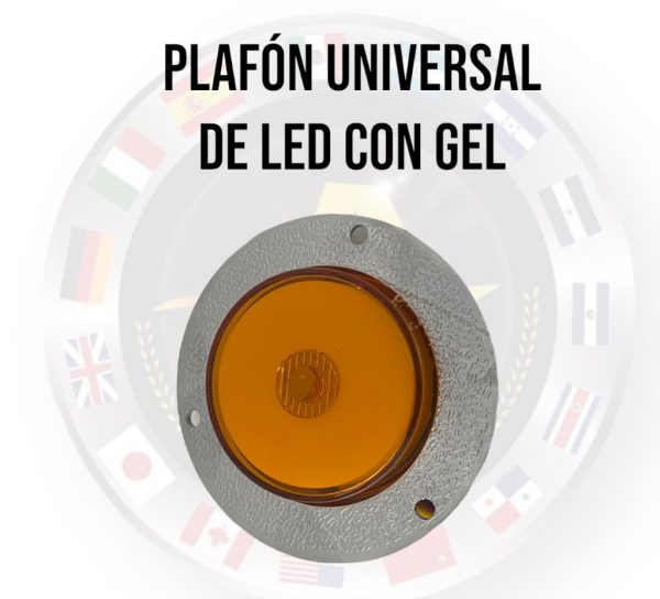 Plafón De Led Para Camiónes ámbar Y Cromo - Image 2
