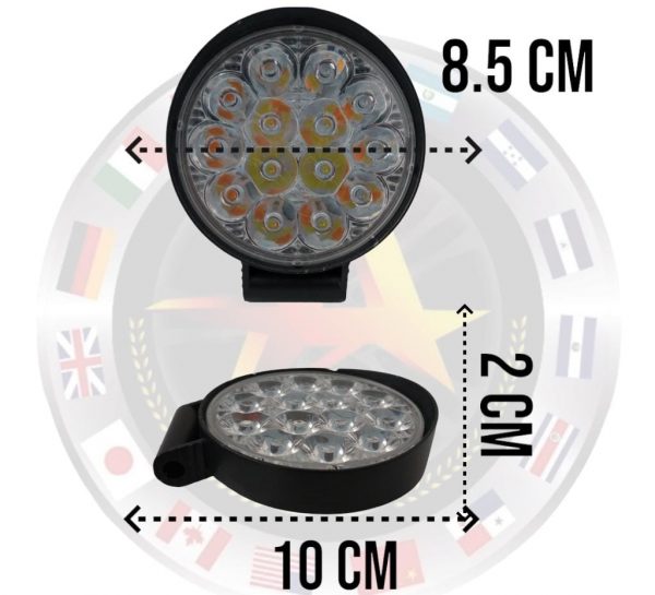 Faro Redondo De 14 Led Con 5 Funciones Ambar / Blanco - Image 3