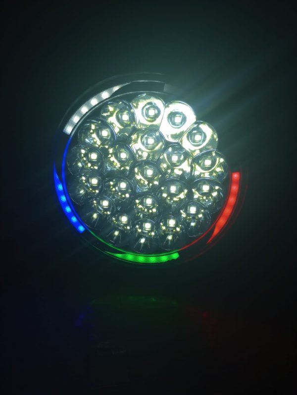 Faro Redondo De 21 Leds Blanco, Anillo De Colores - Image 6